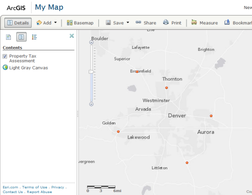 Map created from the CSV file Map created from the CSV file