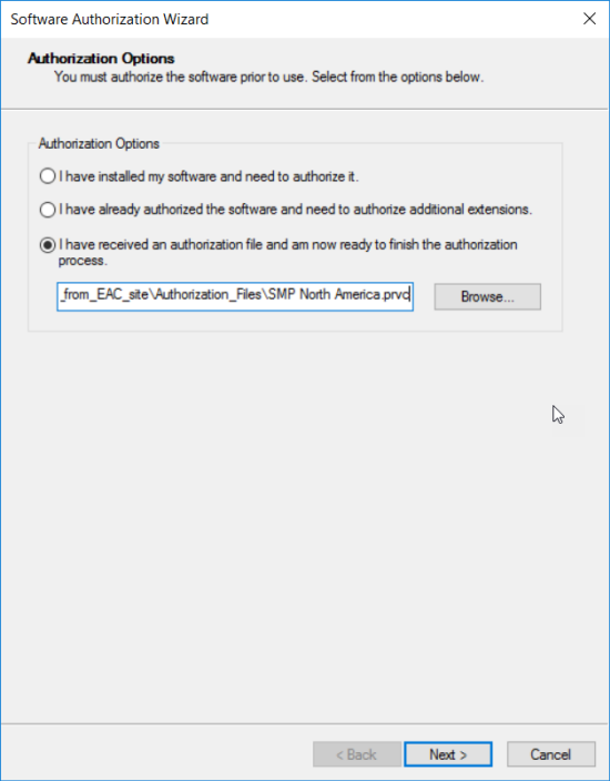 Software Authorization Wizard Software Authorization Wizard